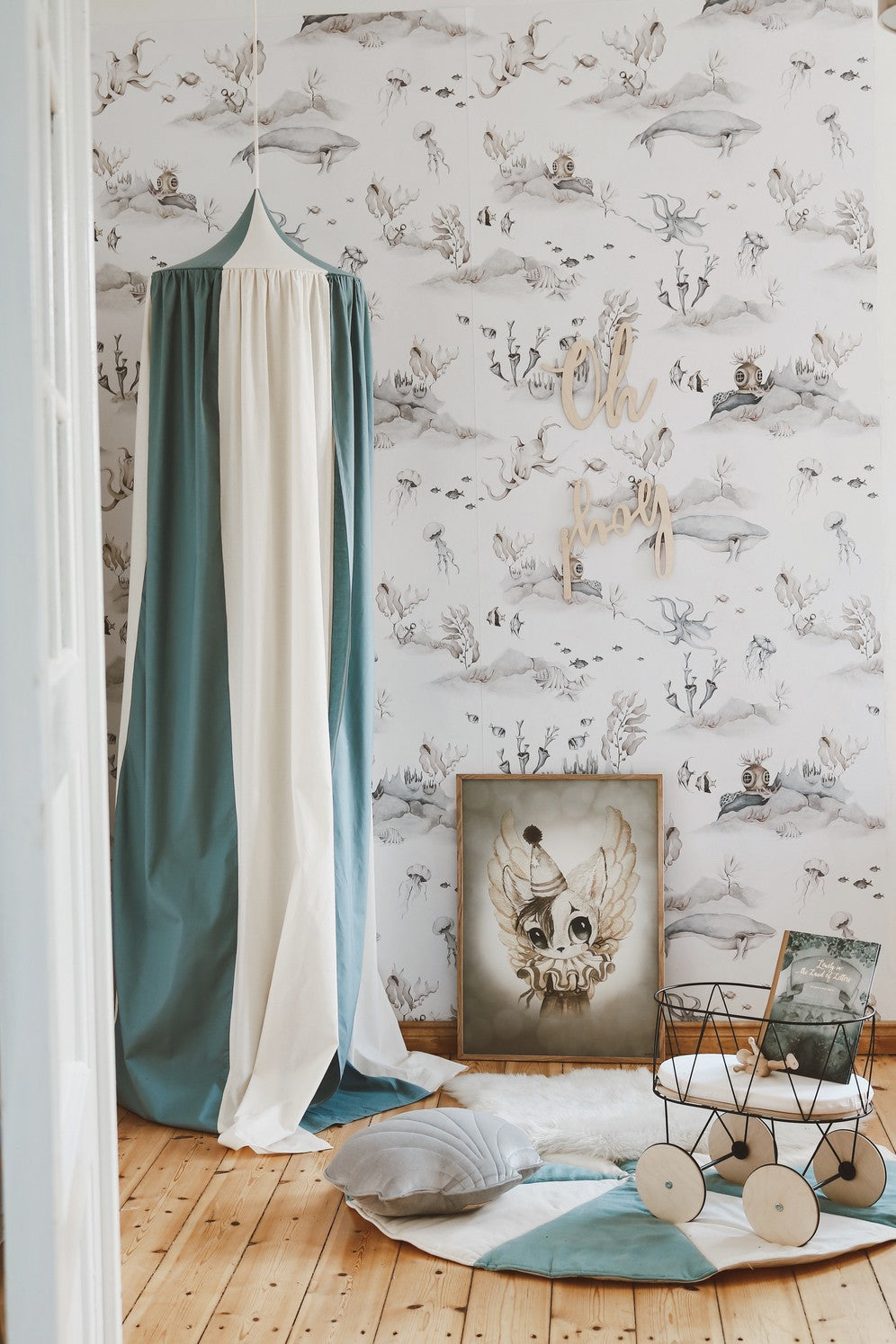 Klamboe kinderkamer circus blauw – afbeelding 3