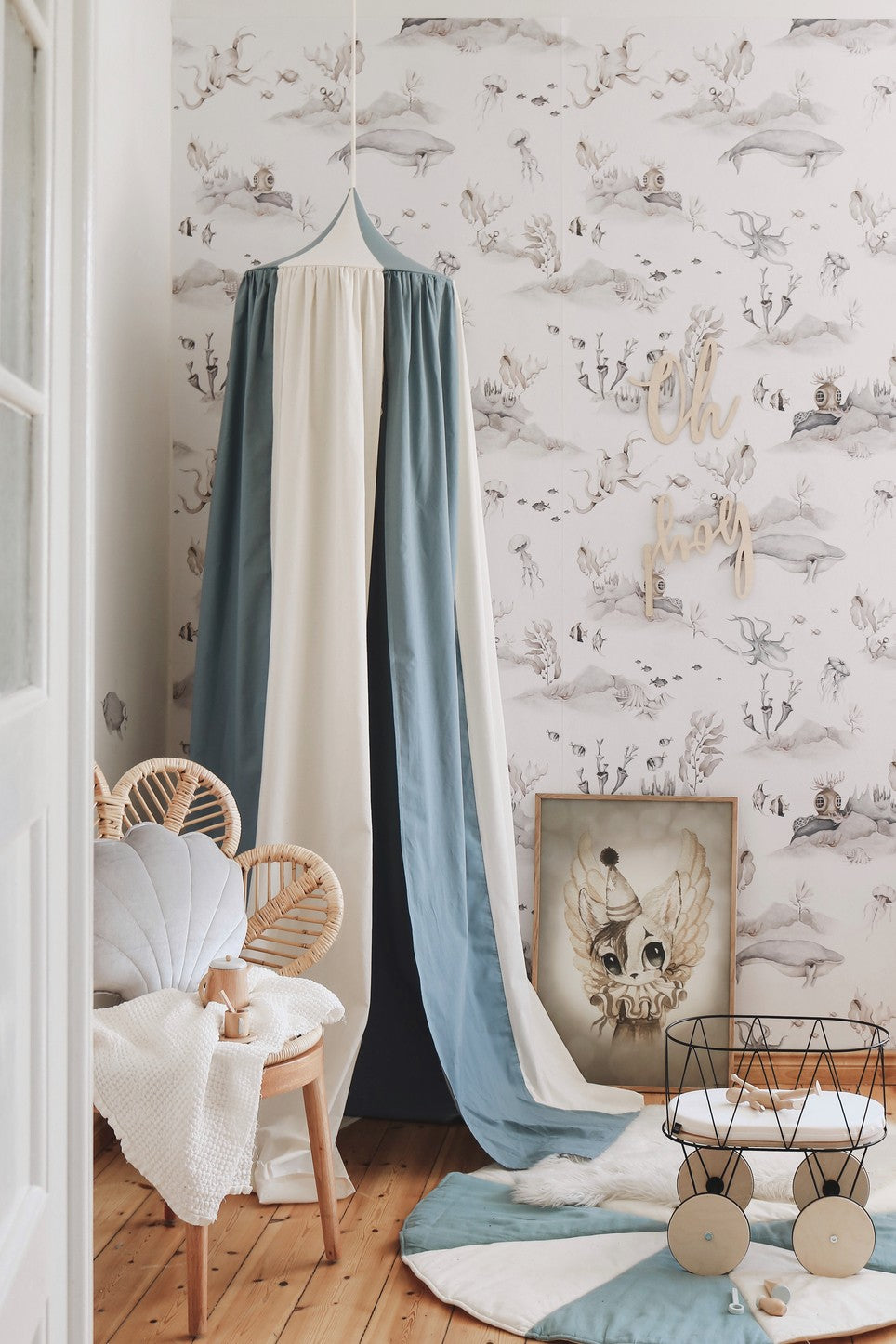 Klamboe kinderkamer circus blauw – afbeelding 4