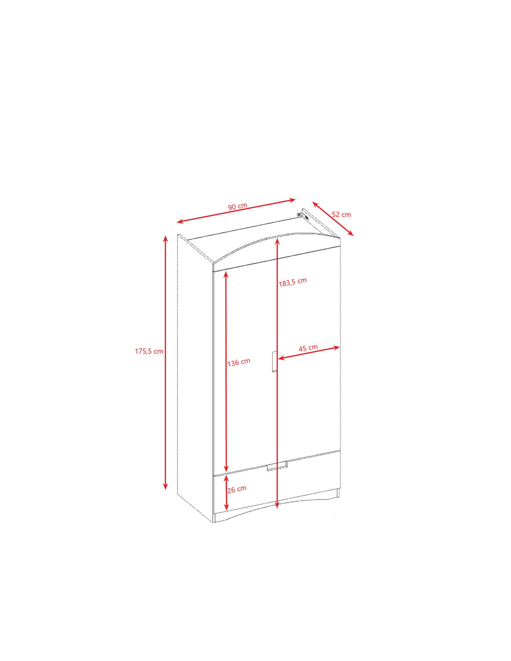 Kledingkast kinderkamer Classic wit – afbeelding 10