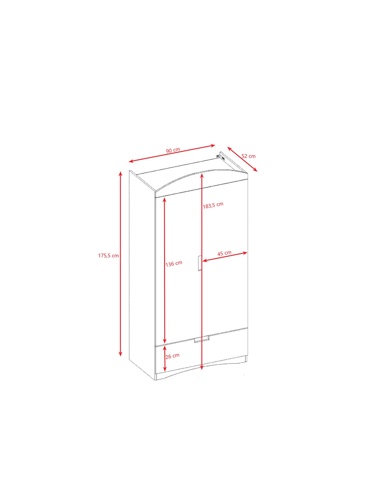Kledingkast kinderkamer Classic wit – afbeelding 10