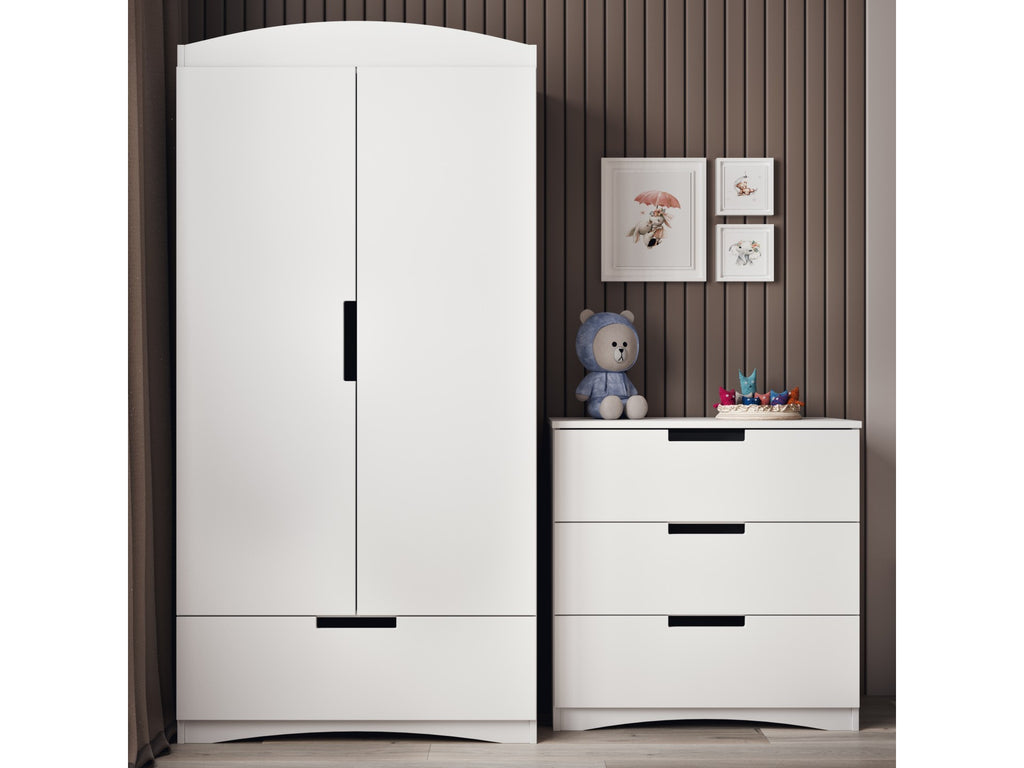 Kledingkast kinderkamer Classic wit – afbeelding 7