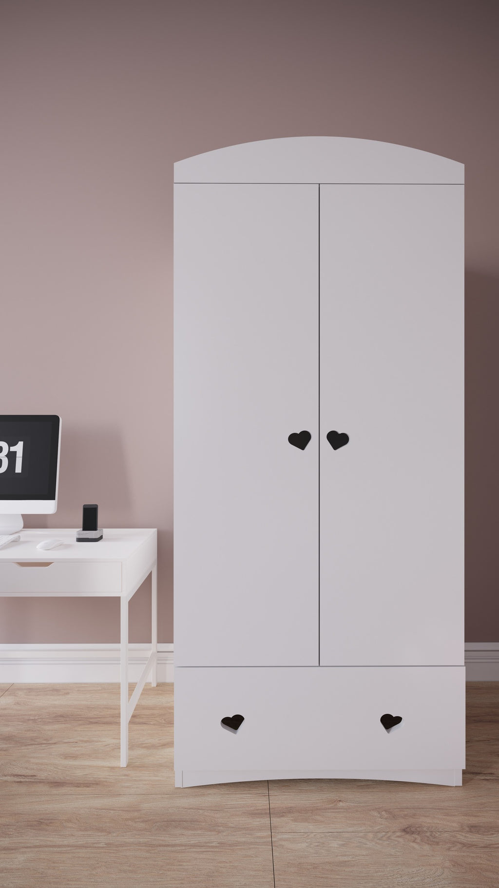 Kledingkast kinderkamer Julia wit – afbeelding 6