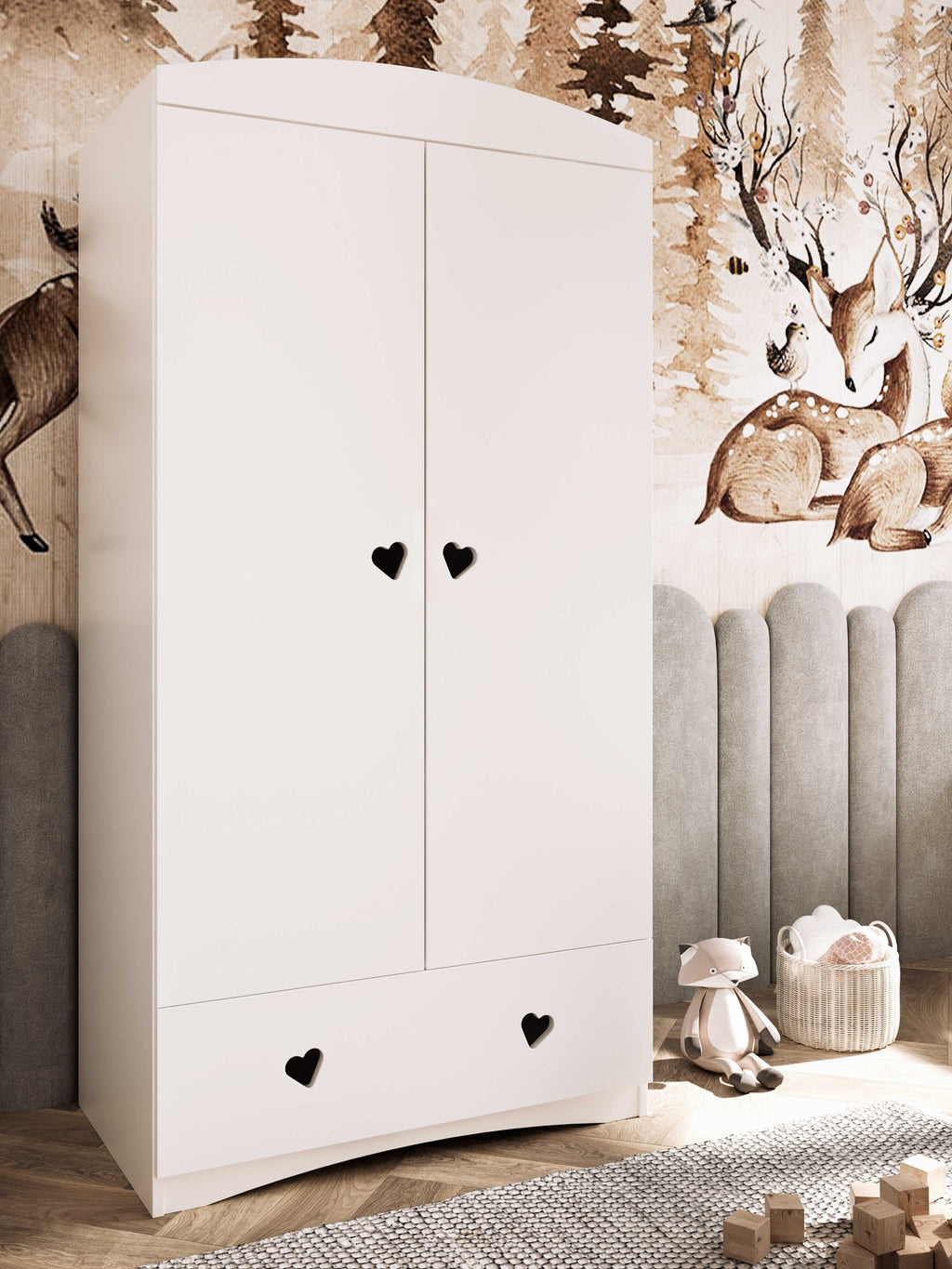 Kledingkast kinderkamer Julia wit – afbeelding 7