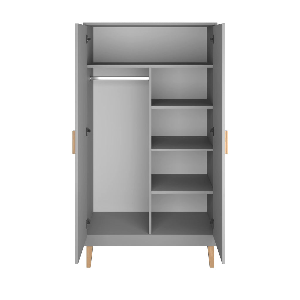 Kledingkast kinderkamer Kubi grijs – afbeelding 3