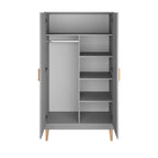 Kledingkast kinderkamer Kubi grijs – afbeelding 3