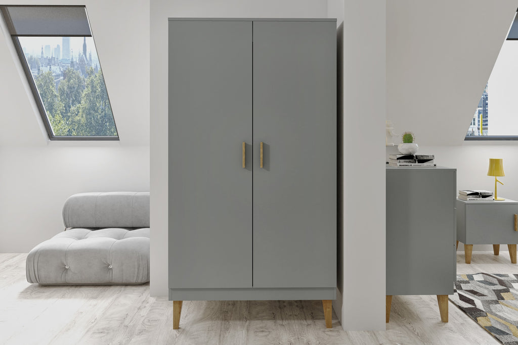 Kledingkast kinderkamer Kubi grijs – afbeelding 7