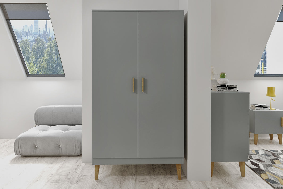 Kledingkast kinderkamer Kubi grijs – afbeelding 7