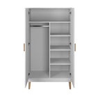 Kledingkast kinderkamer Kubi wit – afbeelding 2