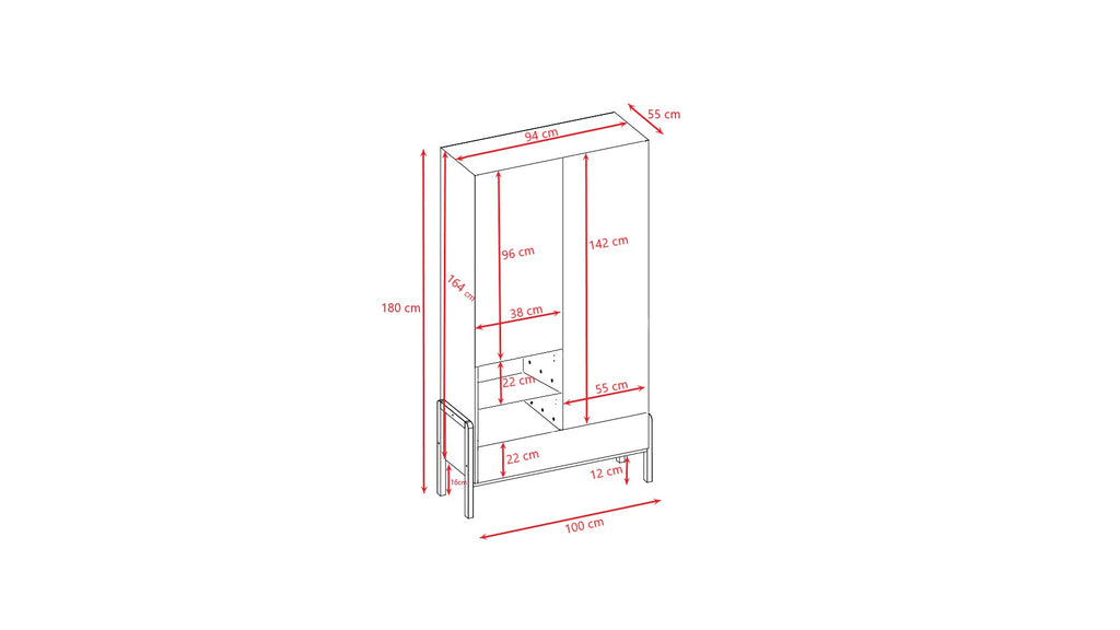 Kledingkast kinderkamer Victor – afbeelding 6