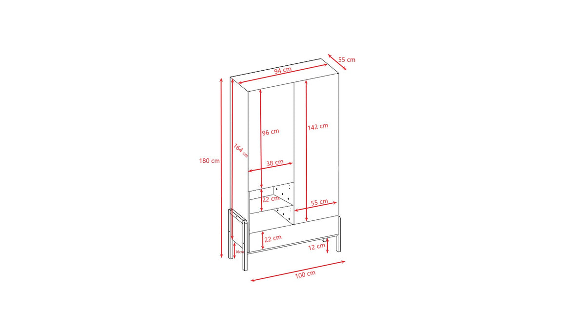 Kledingkast kinderkamer Victor – afbeelding 6