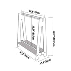 Kledingrek kinderkamer met hangstang en plank – afbeelding 3