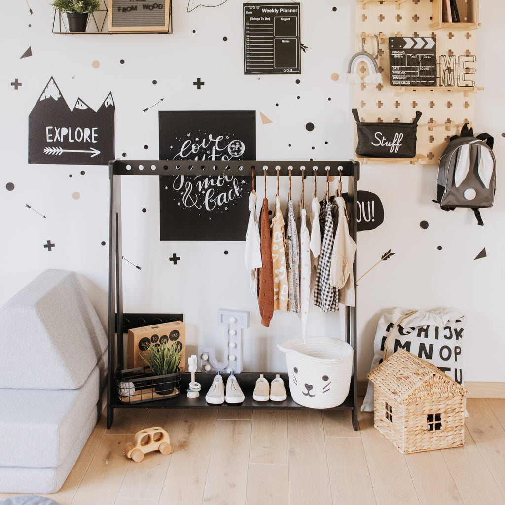 Kledingrek kinderkamer met hangstang en plank – versie 2 – afbeelding 16