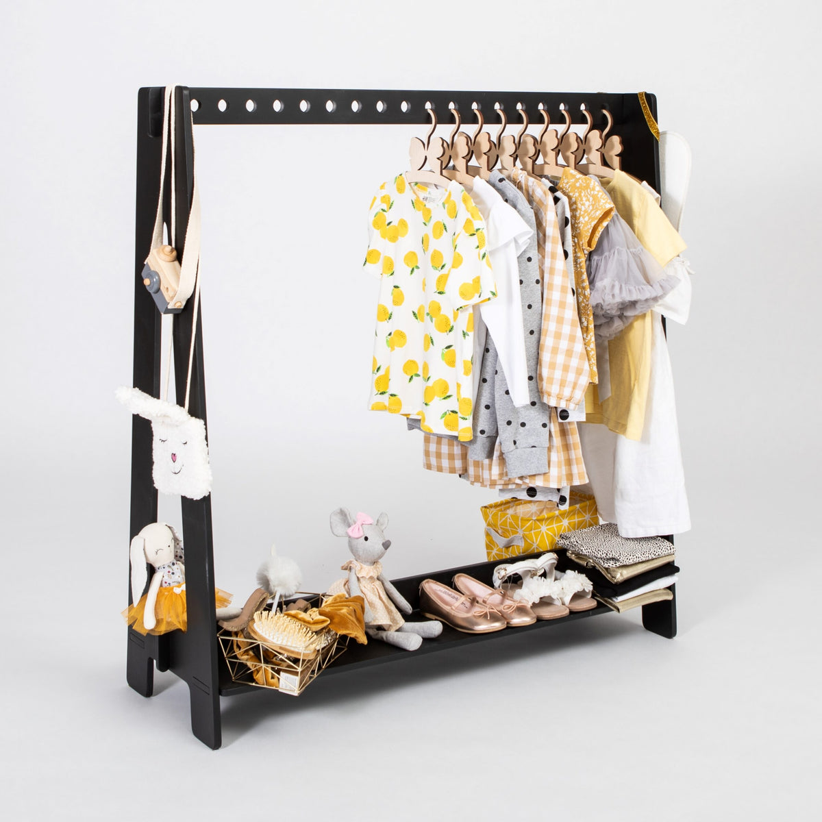 Kledingrek kinderkamer met hangstang en plank – versie 2 – afbeelding 3