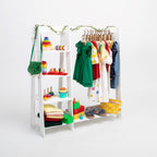 Kledingrek kinderkamer met planken en opbergvak – afbeelding 4