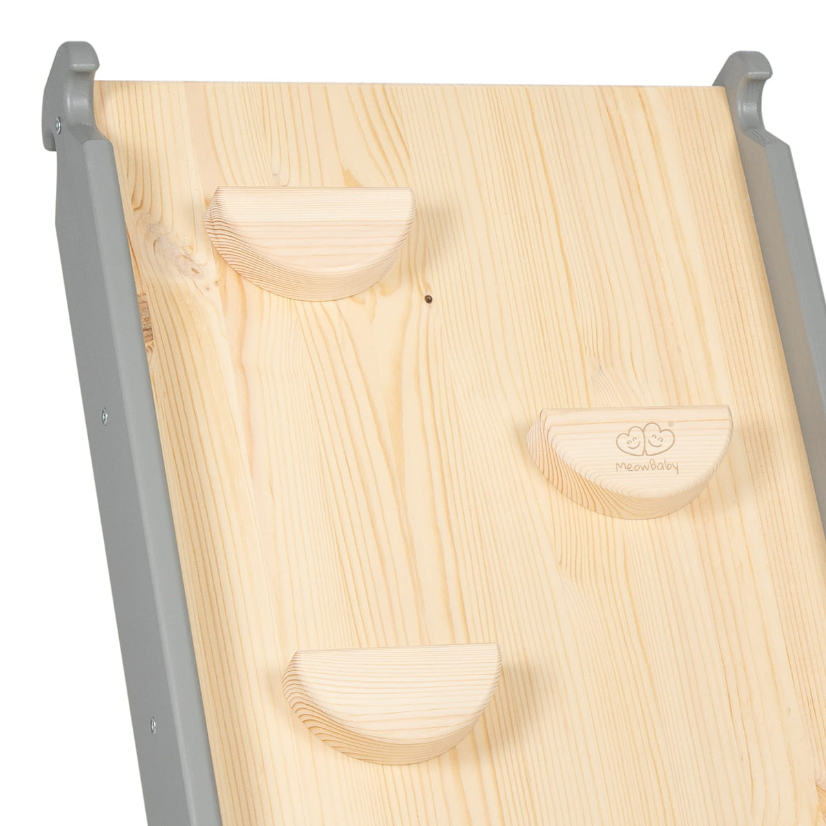 Klimdriehoek met glijbaan-klimwand 2-in-1 grijs – afbeelding 6
