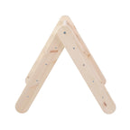 Klimdriehoek met glijbaan-klimwand 2-in-1 naturel – afbeelding 11