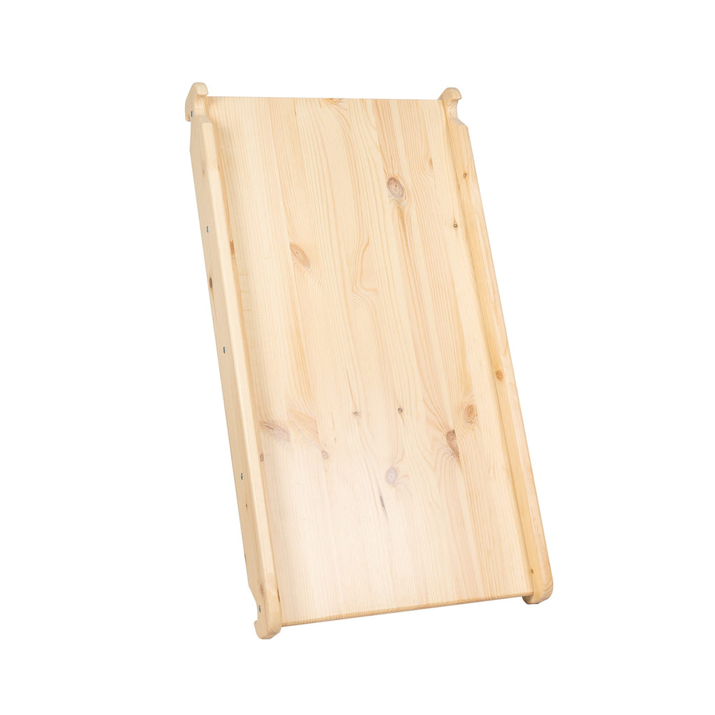Klimdriehoek met glijbaan-klimwand 2-in-1 naturel – afbeelding 3