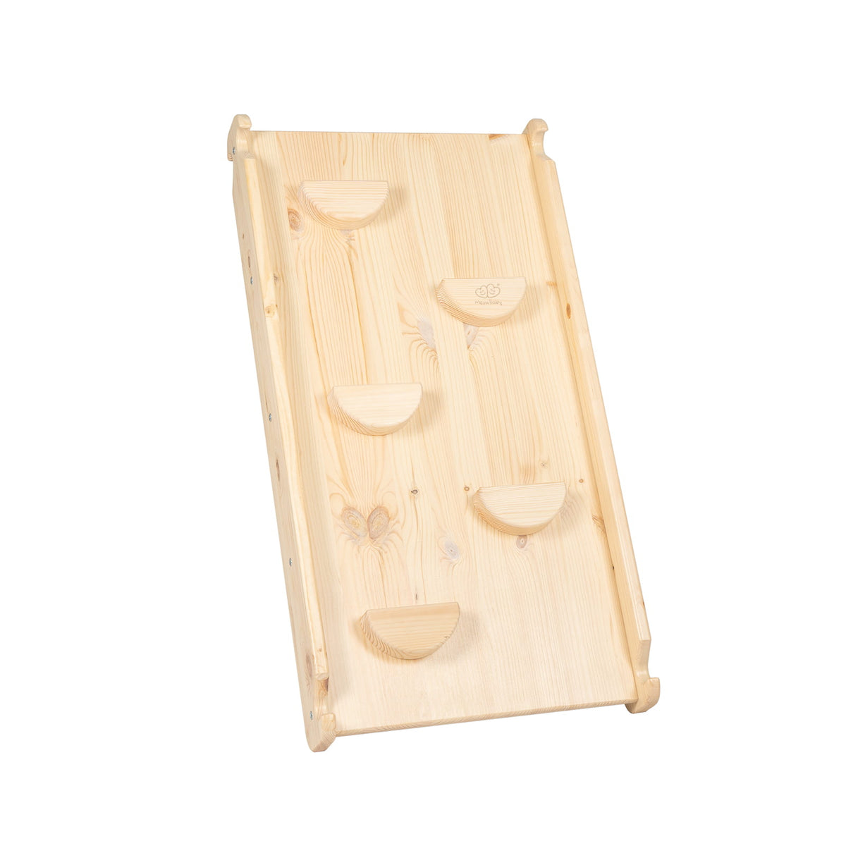 Klimdriehoek met glijbaan-klimwand 2-in-1 naturel – afbeelding 4