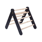 Klimdriehoek met glijbaan-klimwand 2-in-1 zwart – afbeelding 6