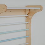 Klimrek baby – pikler driehoek met Zweedse wand pastel – afbeelding 4