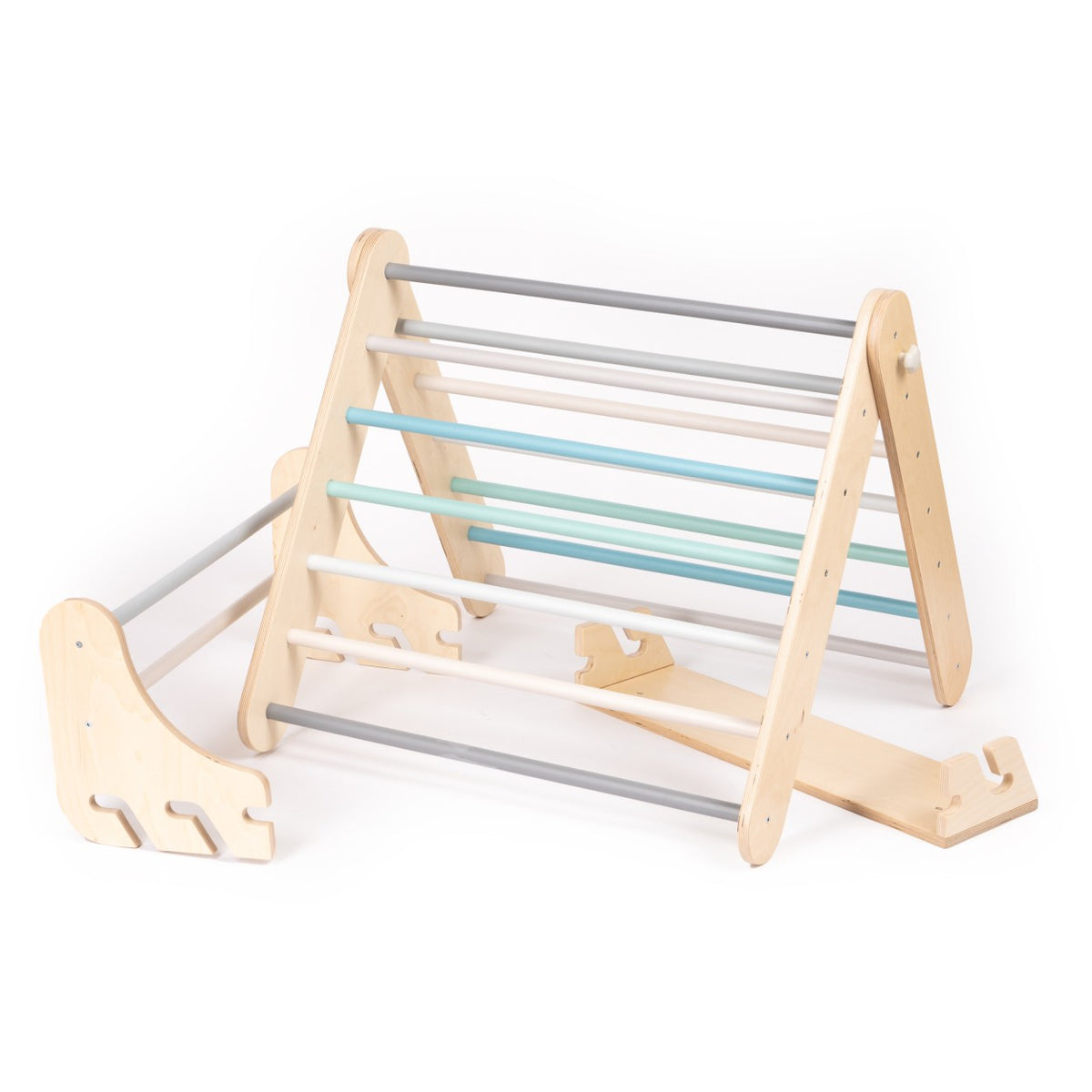 Klimrek baby – pikler driehoek met Zweedse wand pastel – afbeelding 8