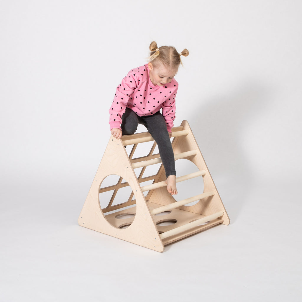 Klimrek Montessori driehoek – compact klimrek met 3 hoeken – afbeelding 2