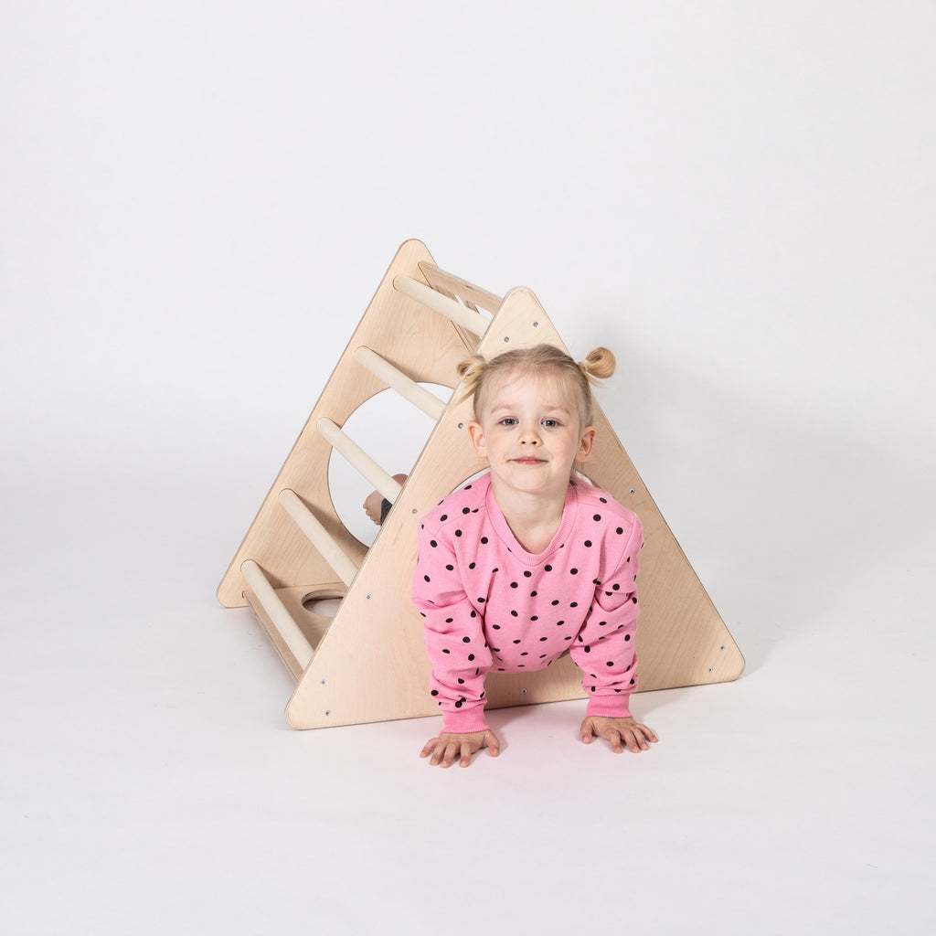 Klimrek Montessori driehoek – compact klimrek met 3 hoeken – afbeelding 3