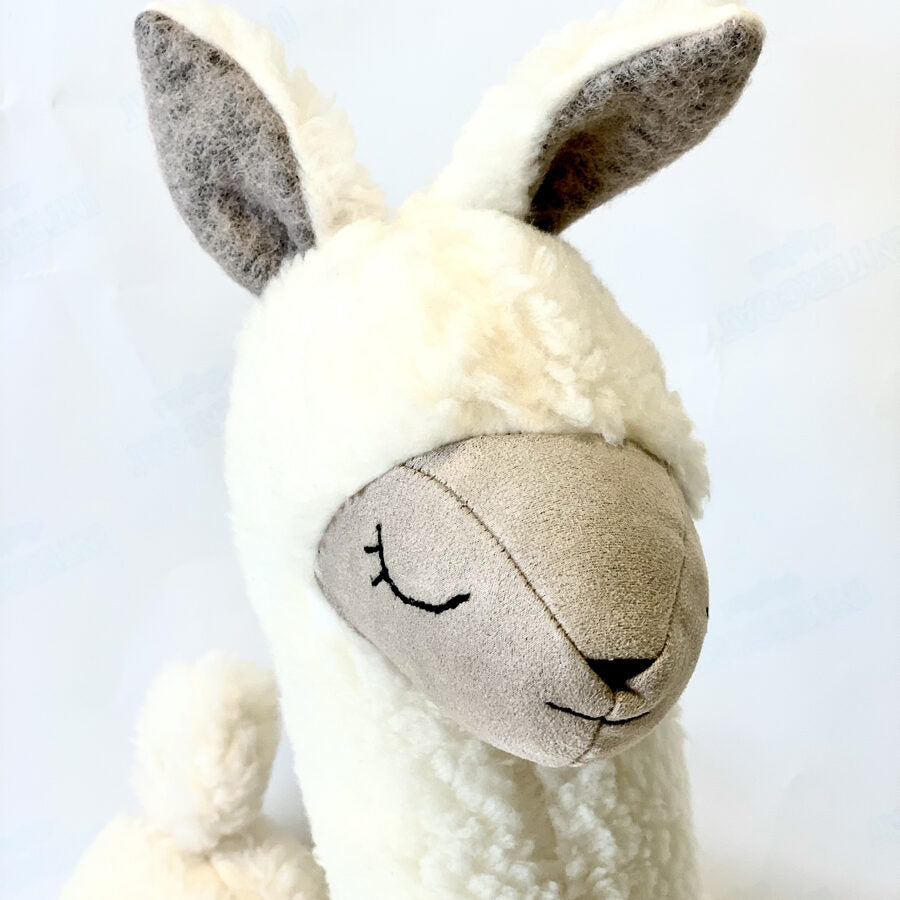 Knuffelkussen alpaca crème