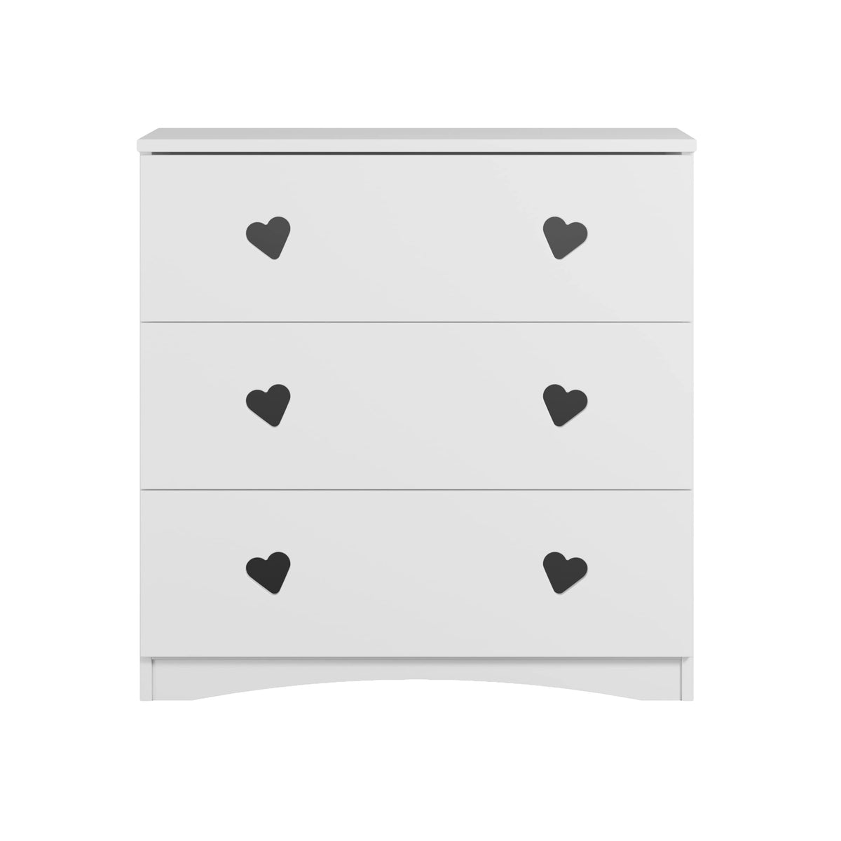 Ladekast kinderkamer Julia wit – hartjesgrepen