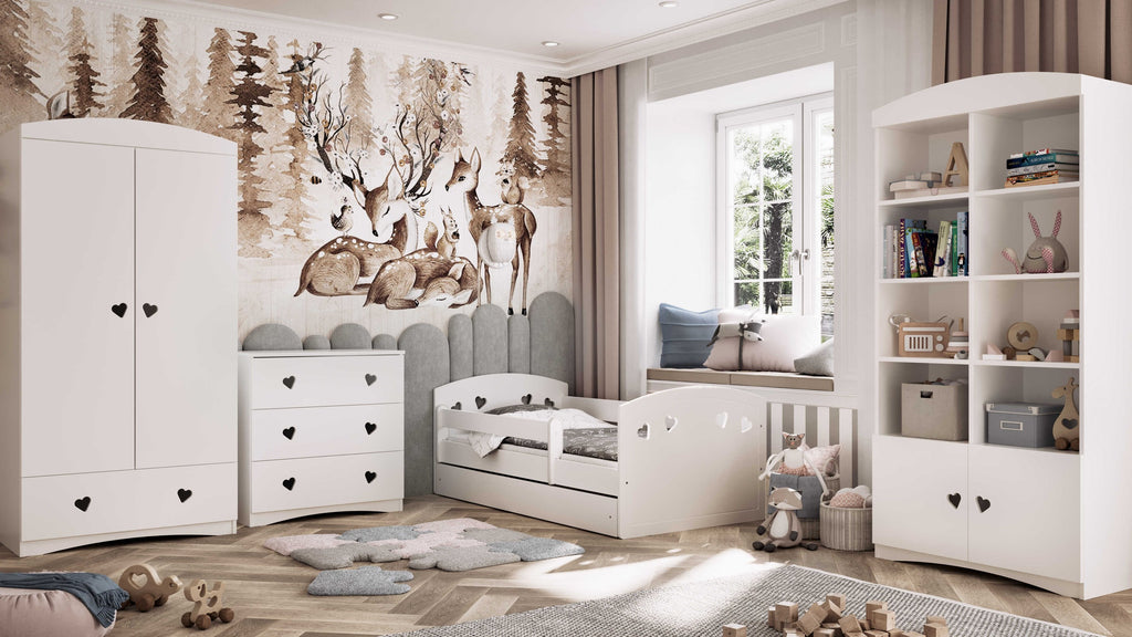 Ladekast kinderkamer Julia wit – hartjesgrepen – afbeelding 6