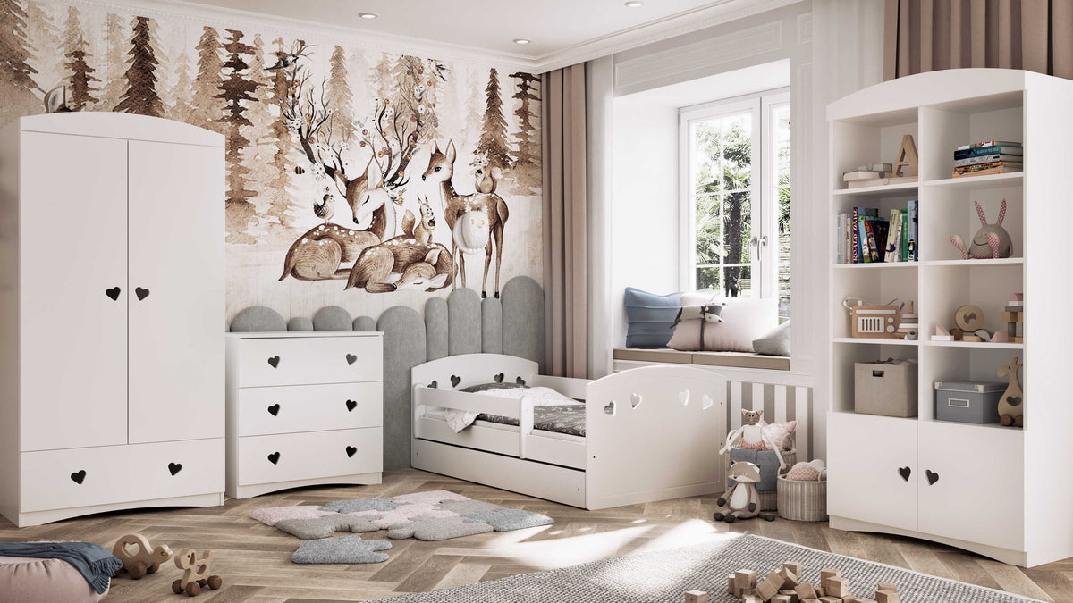 Ladekast kinderkamer Julia wit – hartjesgrepen – afbeelding 6