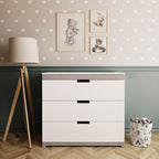 Ladekast kinderkamer Tomi wit met grijs