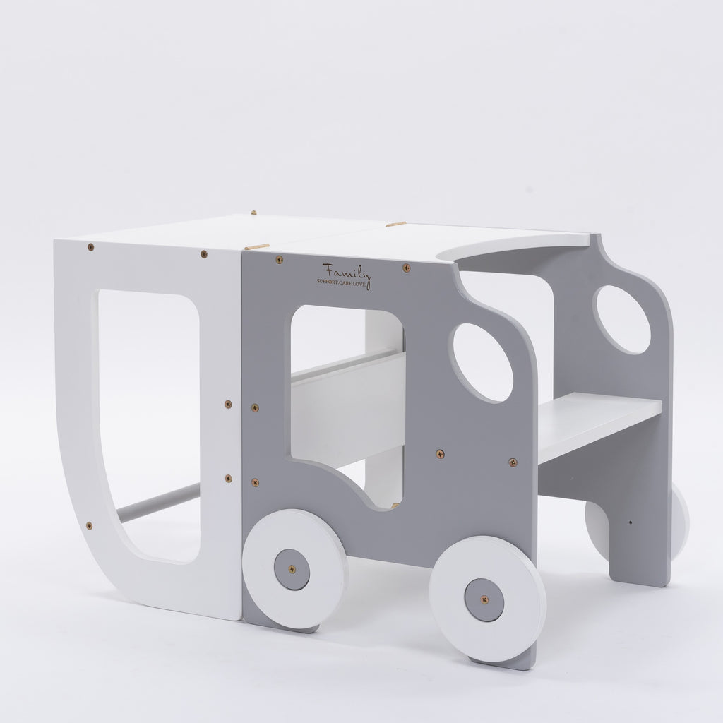 Leertoren auto – ombouwbaar tot tafel en stoel – afbeelding 2
