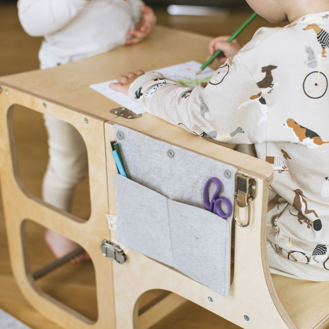 Vilten pennenvak voor leertoren Step'n'Sit grijs – afbeelding 4