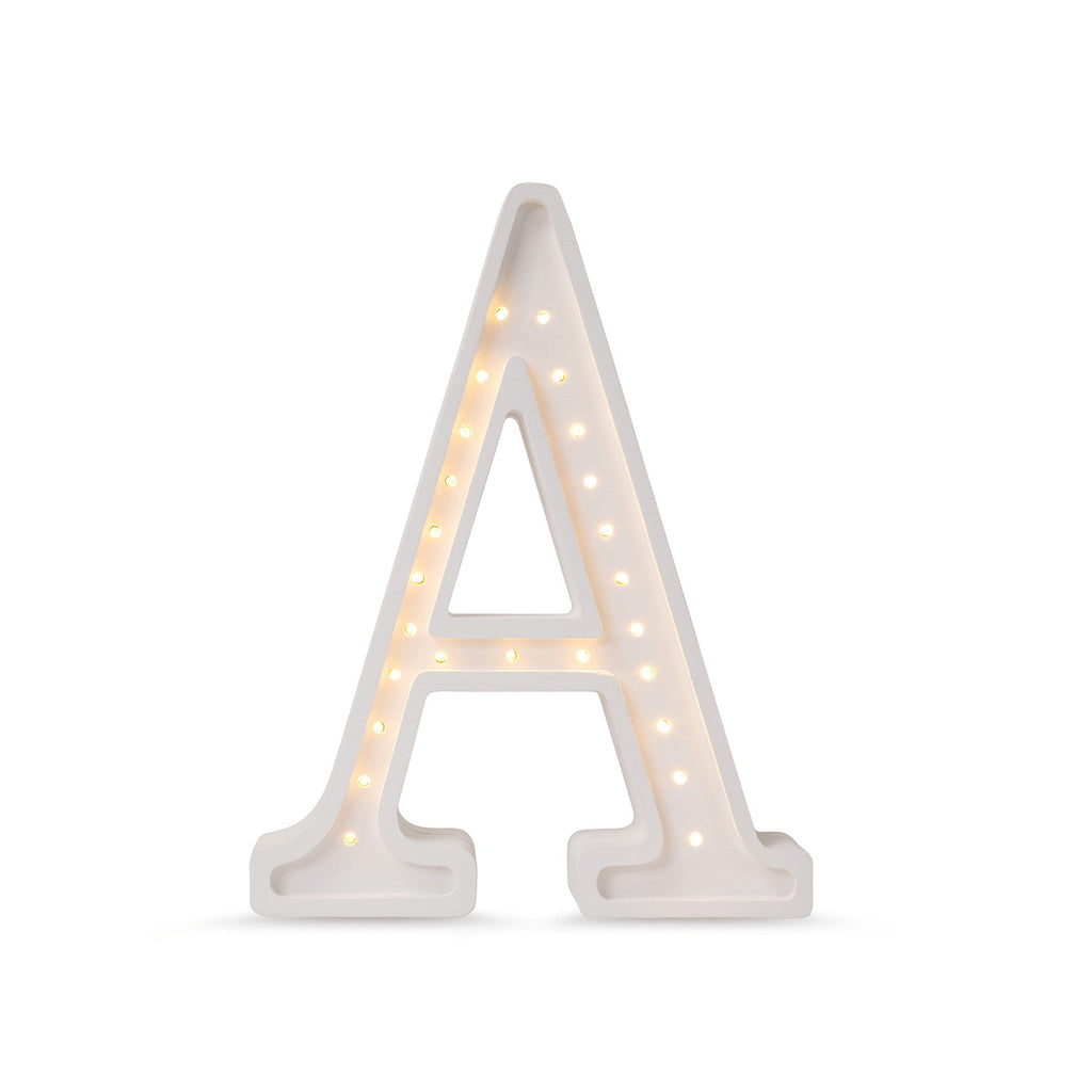 Letterlamp A – houten nachtlamp