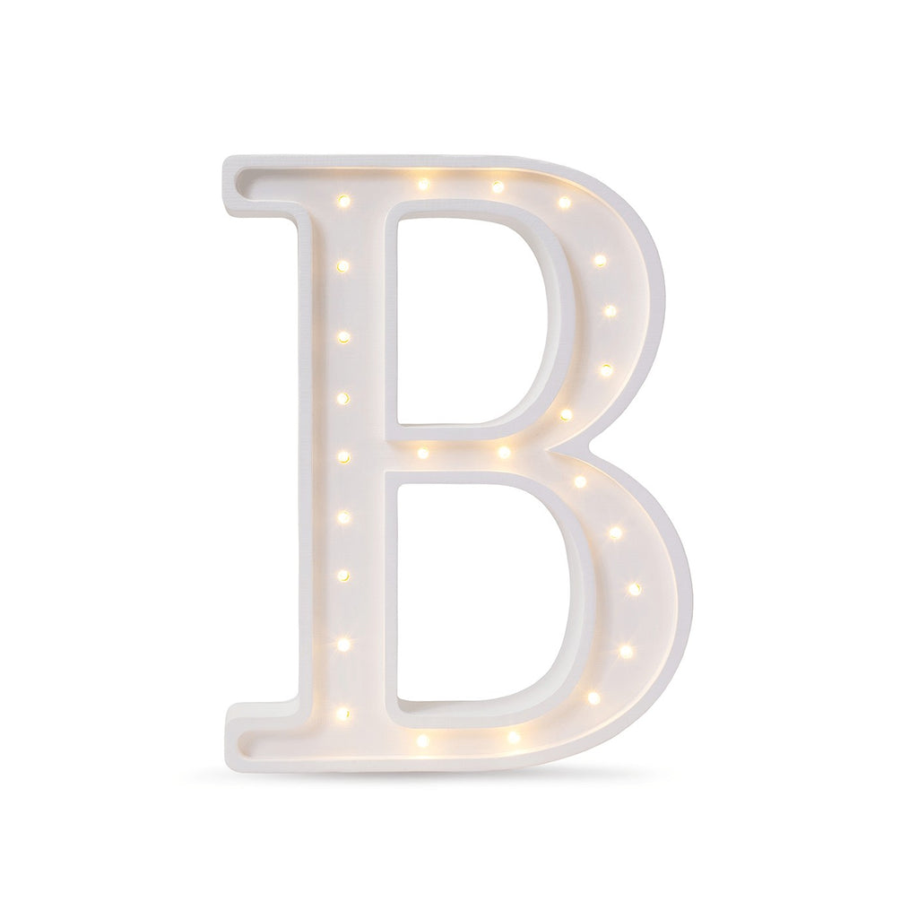Letterlamp B – houten nachtlamp
