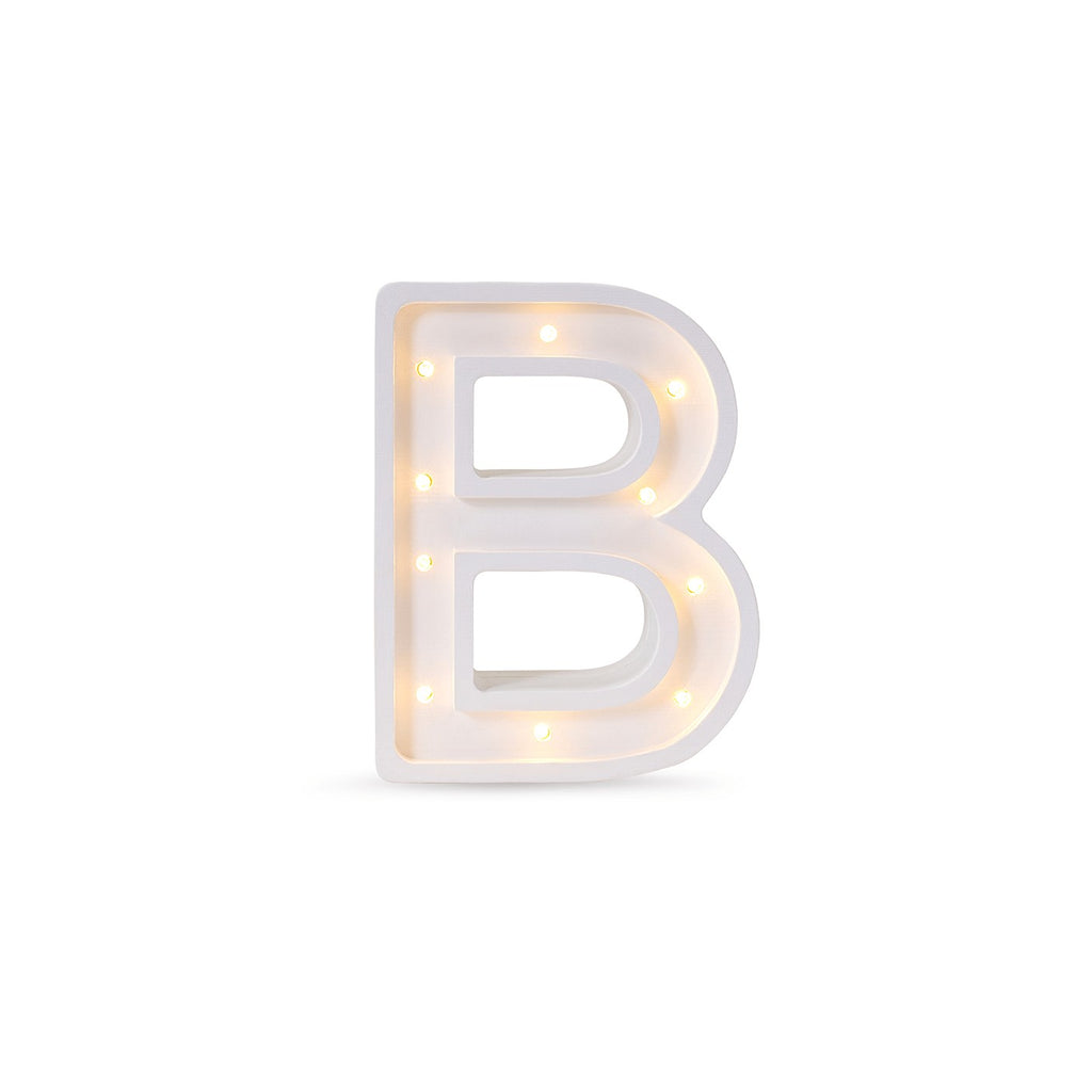 Letterlamp B – houten nachtlamp – afbeelding 2
