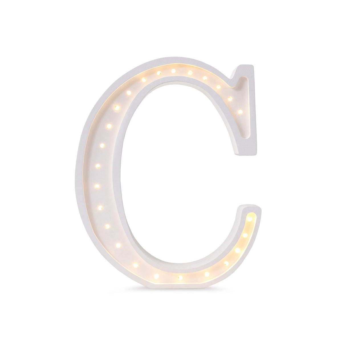 Letterlamp C – houten nachtlamp