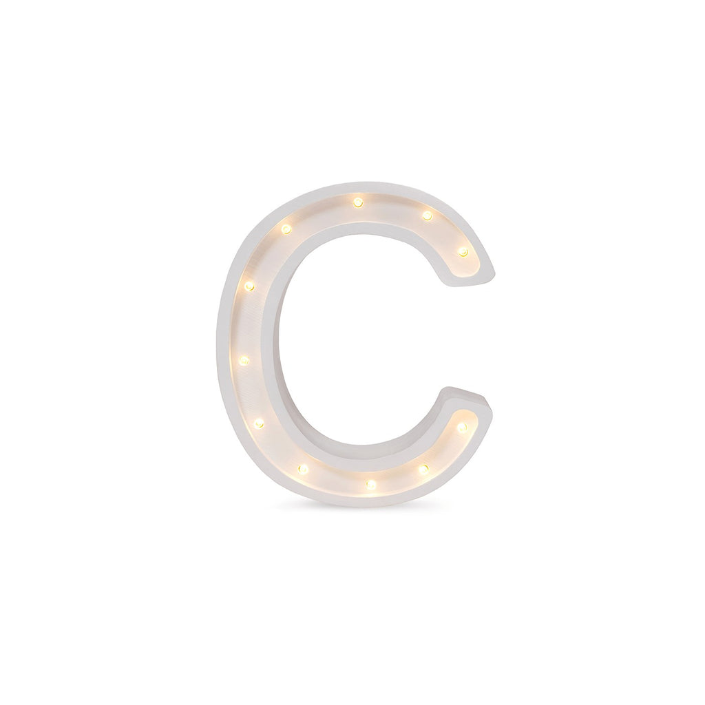 Letterlamp C – houten nachtlamp – afbeelding 2