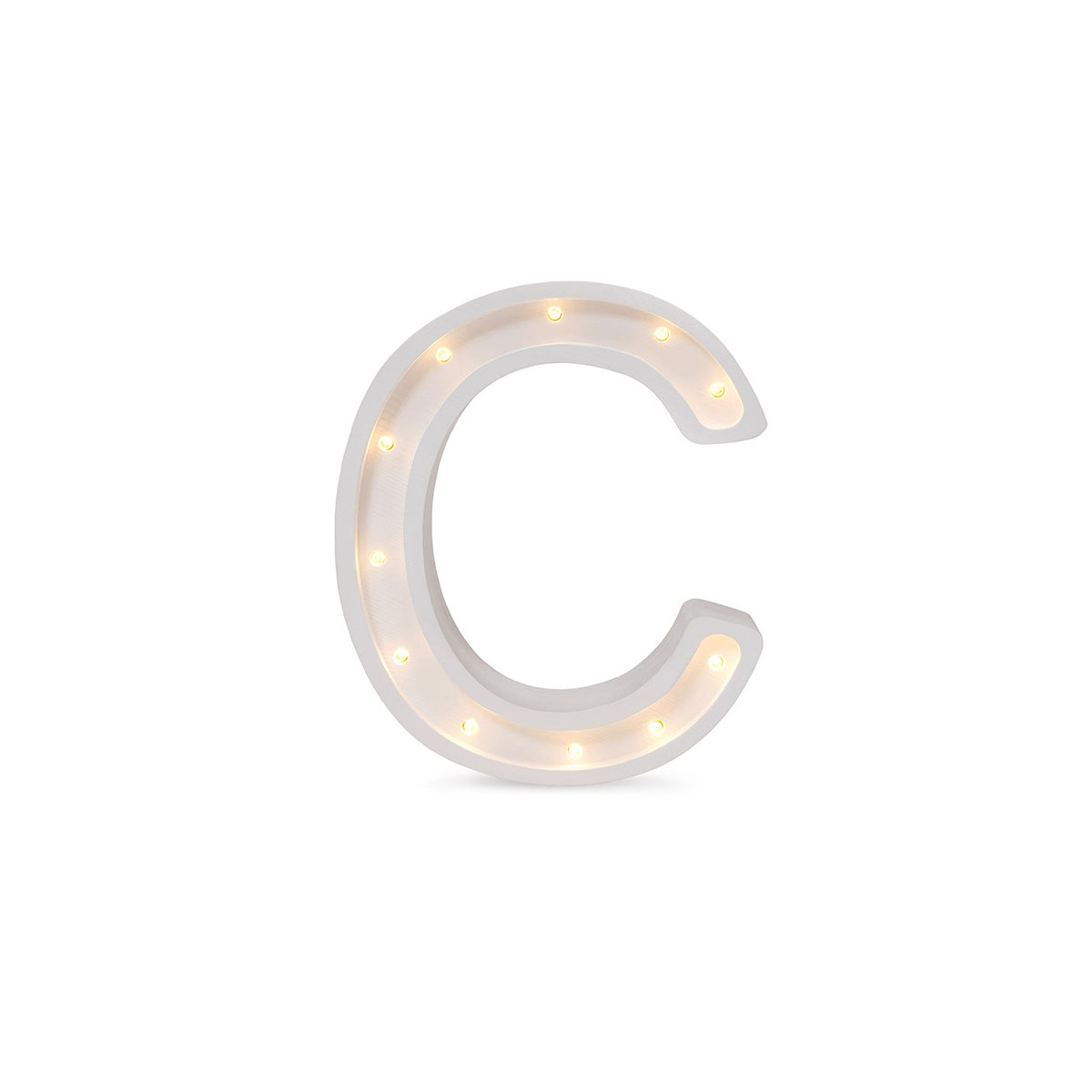 Letterlamp C – houten nachtlamp – afbeelding 2