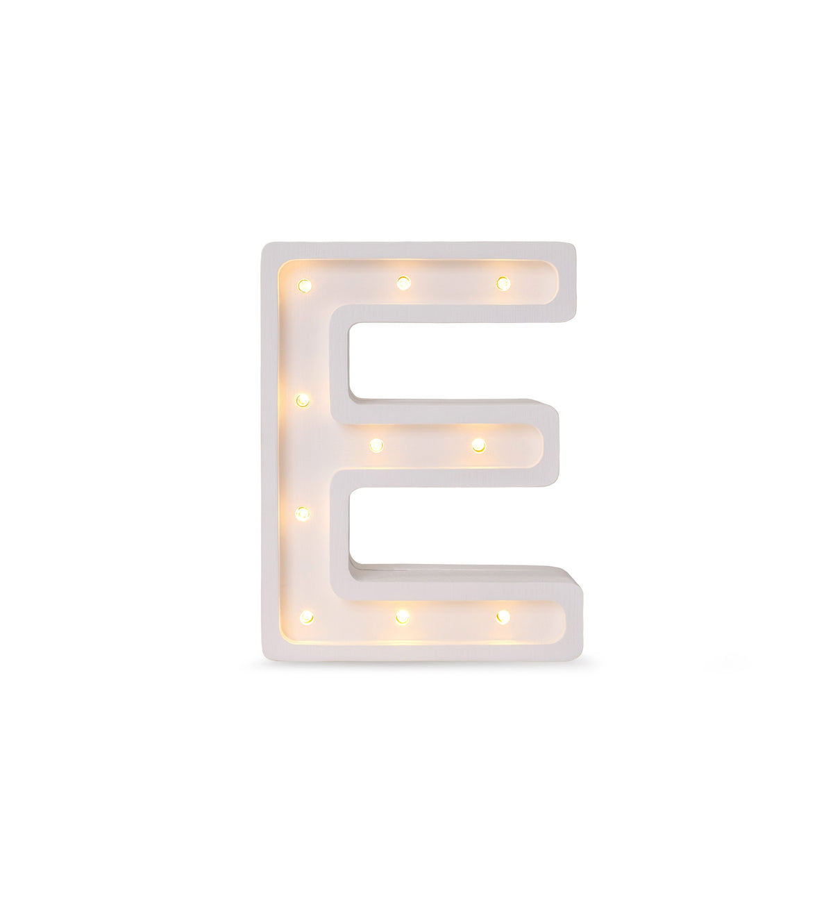 Letterlamp E – houten nachtlamp – afbeelding 2