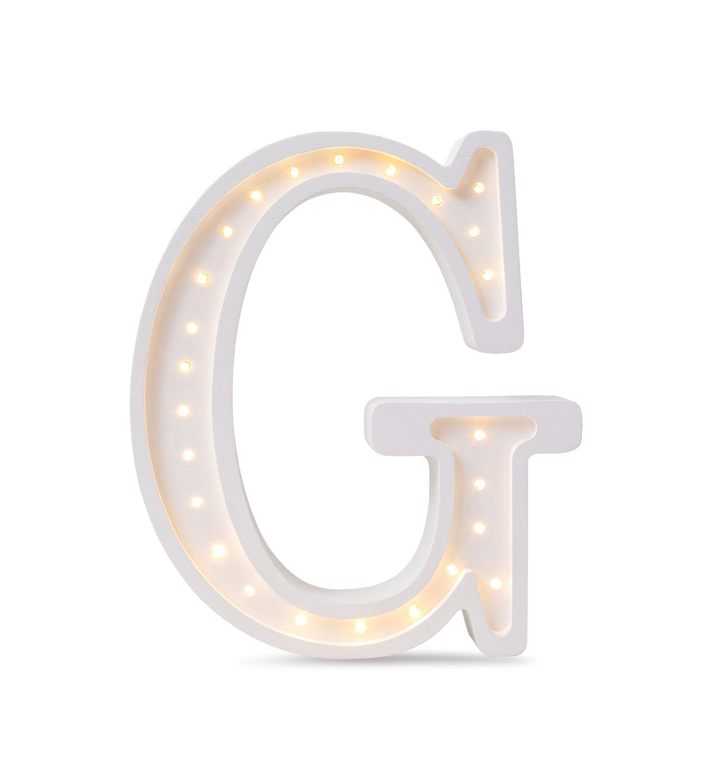 Letterlamp G – houten nachtlamp