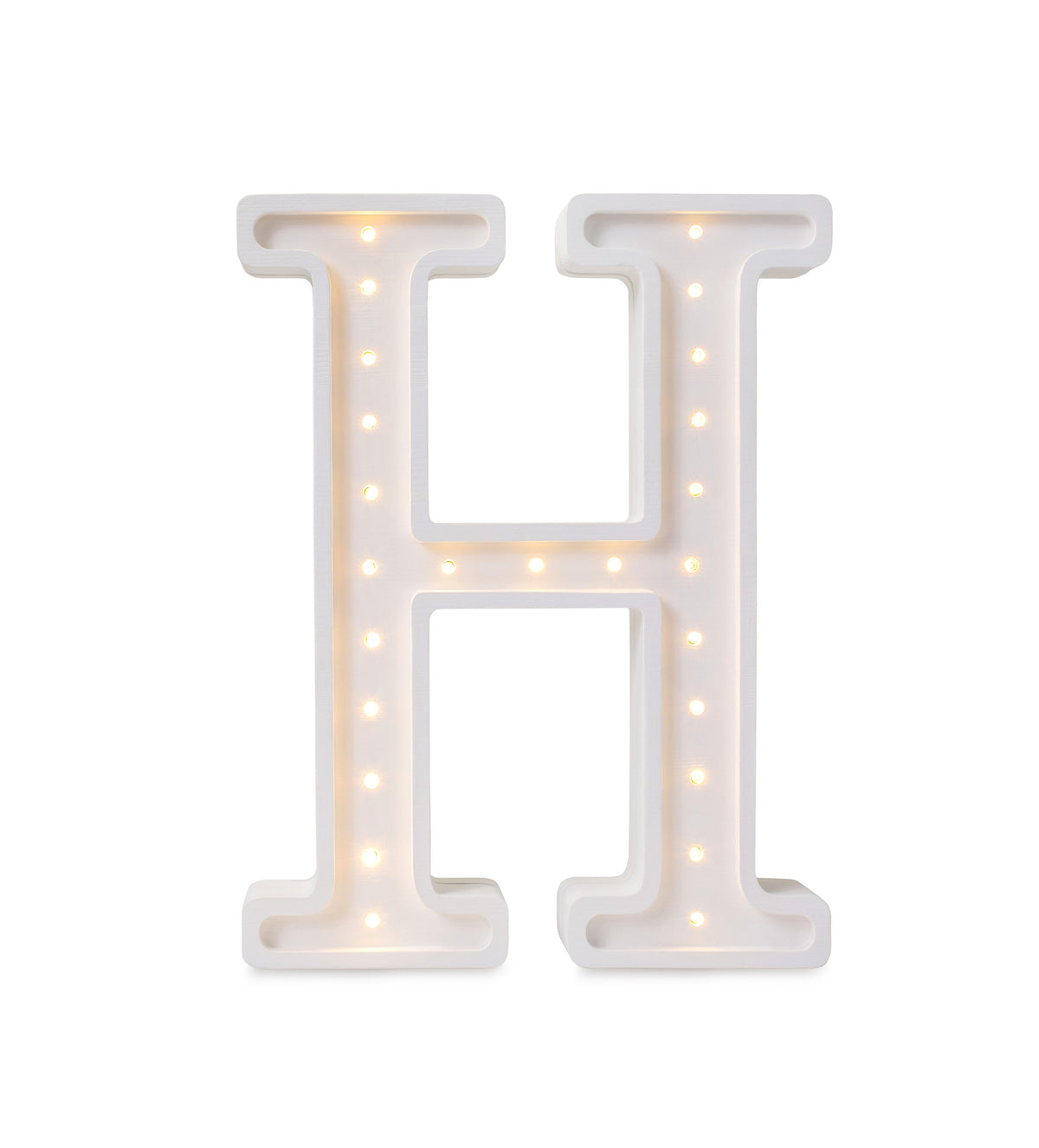 Letterlamp H – houten nachtlamp