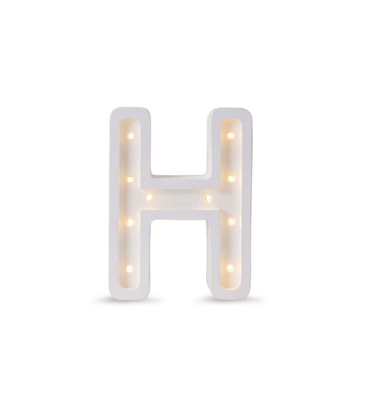 Letterlamp H – houten nachtlamp – afbeelding 2