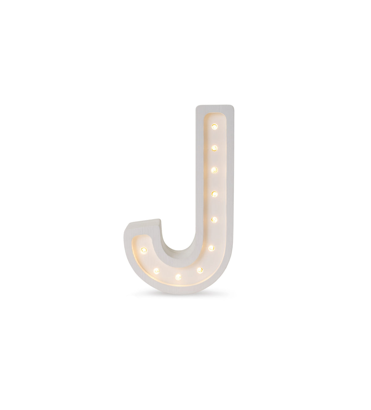 Letterlamp J – houten nachtlamp – afbeelding 2