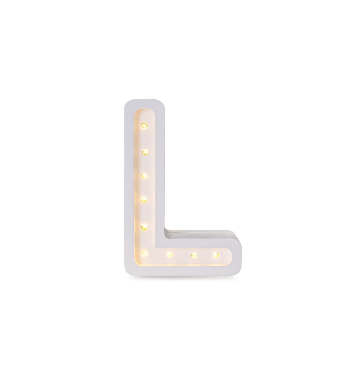 Letterlamp L – houten nachtlamp – afbeelding 2