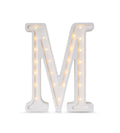 Letterlamp M – houten nachtlamp