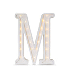 Letterlamp M – houten nachtlamp