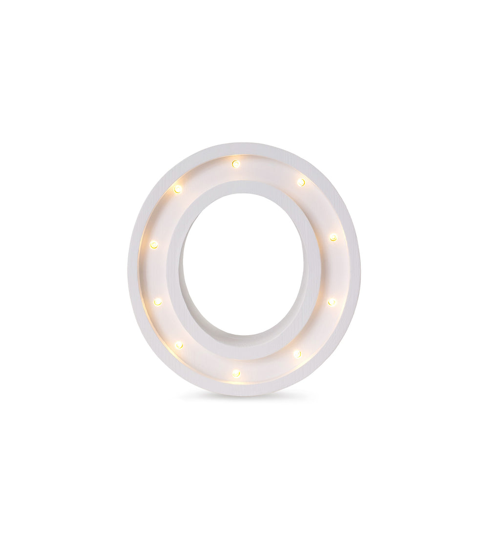 Letterlamp O – houten nachtlamp – afbeelding 2