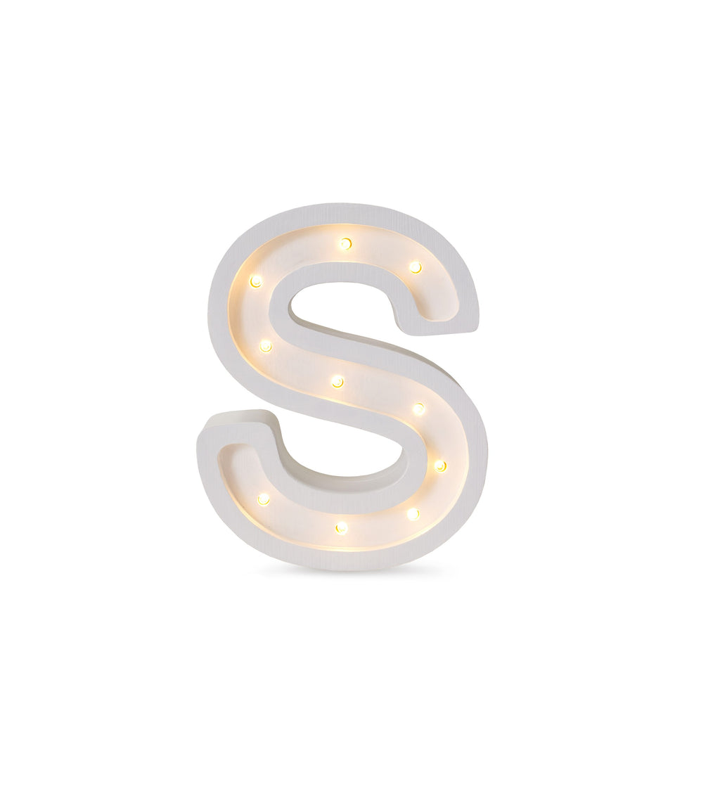 Letterlamp S – houten nachtlamp – afbeelding 2